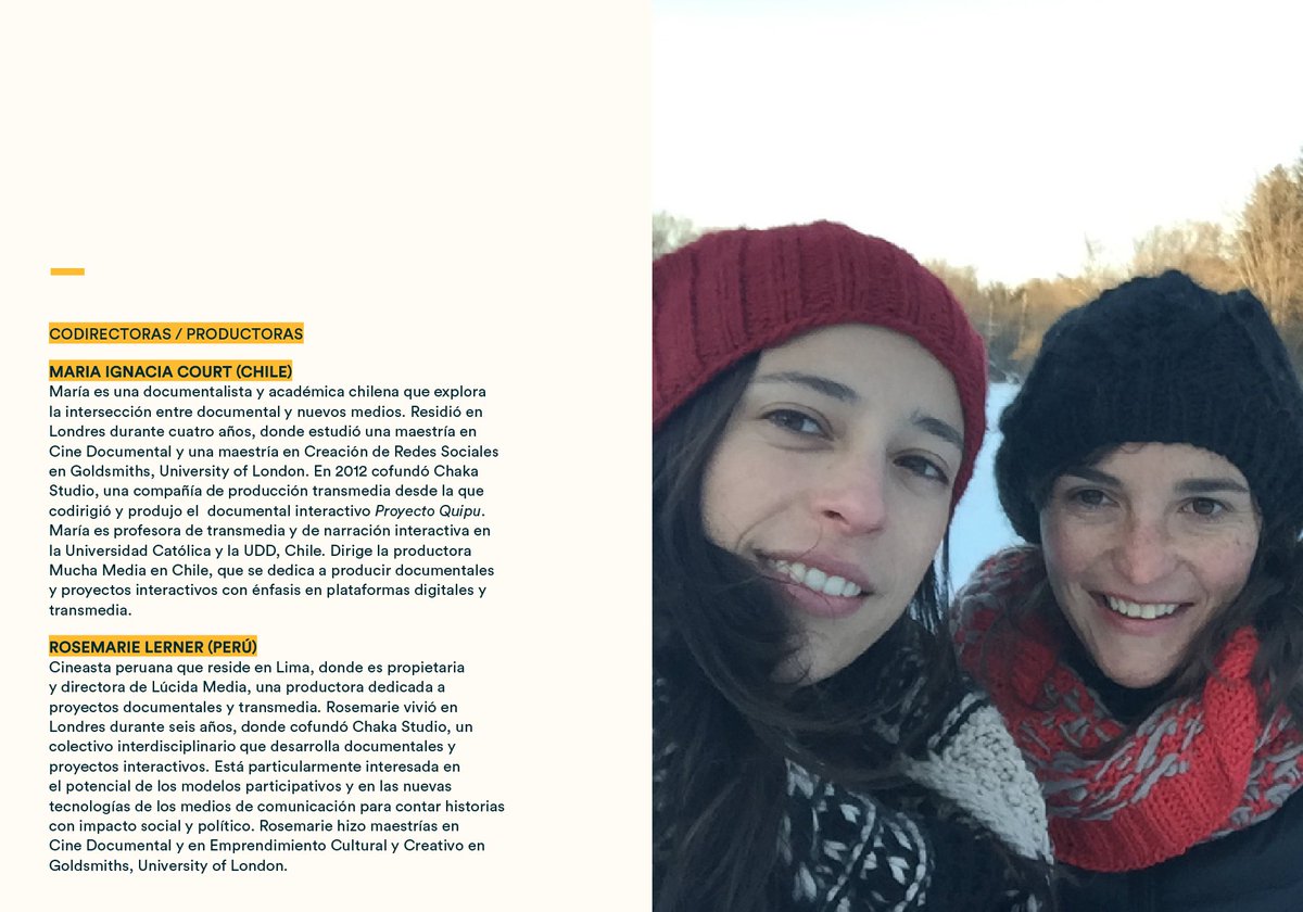 QuipuProject's tweet photo. Ellas son @roslerner y @mariapollocourt  directoras del #ProyectoQuipu https://t.co/XNVzkFLIod