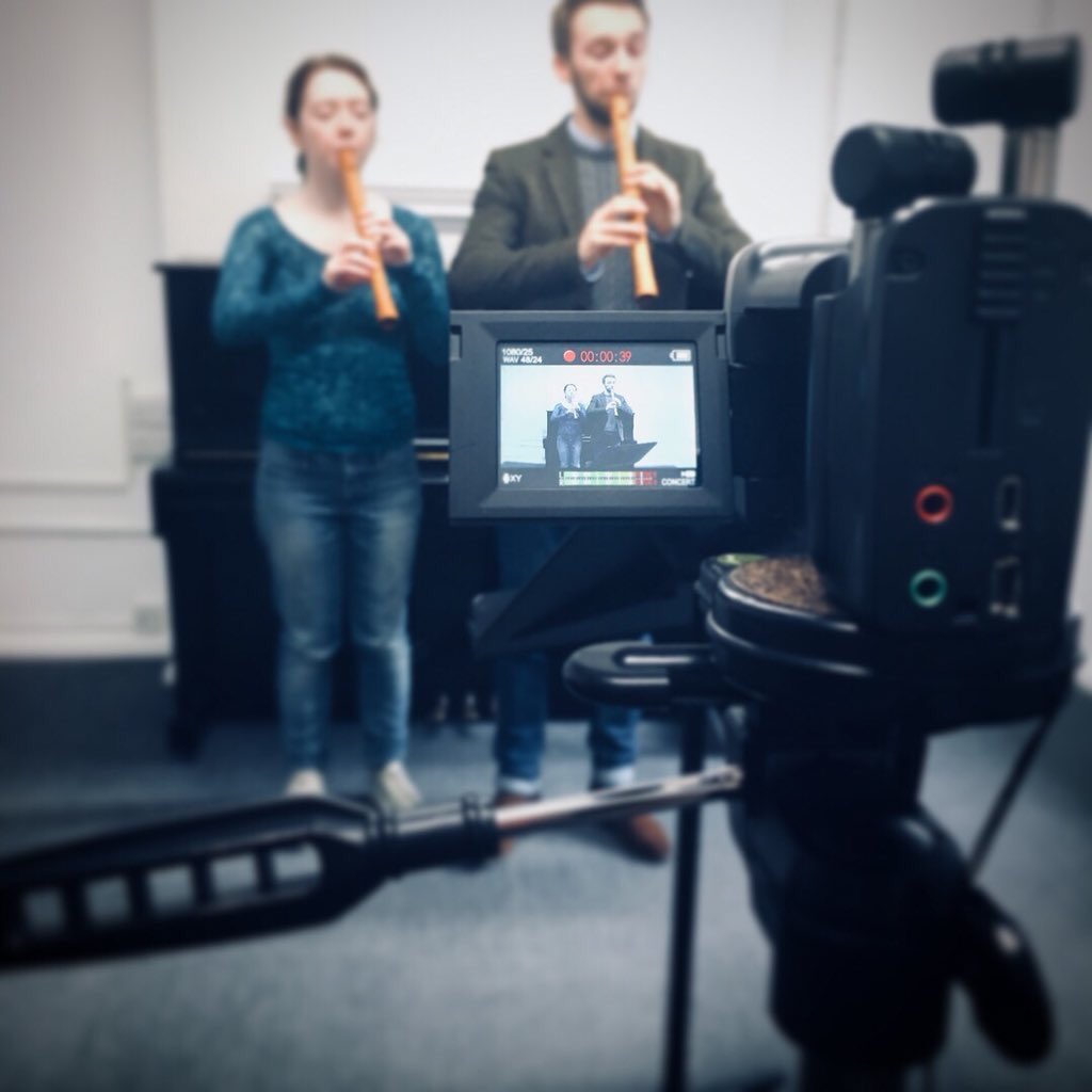 RCMLondon's tweet photo. Lights, Camera, Action 🎬! #RCMRecorders enjoyed learning all about how to make a great recording in our #RCMStudios last week https://t.co/OdJcdnaVme
