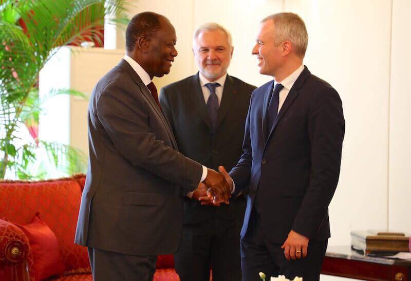 AOuattara_PRCI's tweet image. Je me réjouis de la visite du Président de l&apos;@AssembleeNat de France,@FdeRugy, avec qui j&apos;ai eu un entretien chaleureux.