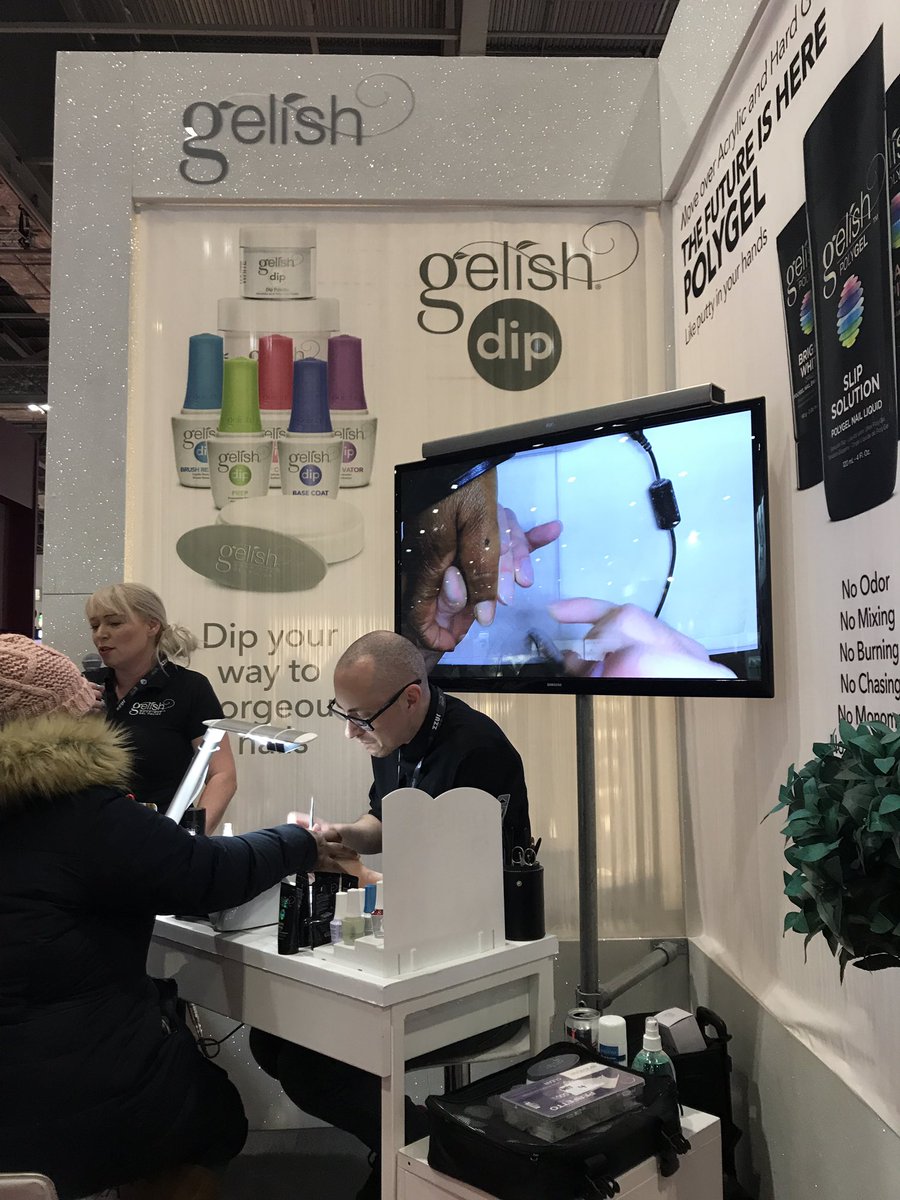 Bought some essentials and new colours from @NailHarmonyUk at <a href="/pro_beauty/">Professional Beauty</a> 👌🏼 can't wait to get them back to Polished Dollys and try them out on our clients! 💅🏼#GirlMeetsJoy #ManOfTheMoment #LoveGelish <a href="/Gelish/">fy</a>