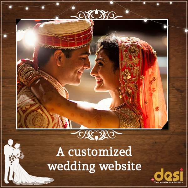 dotdesi's tweet image. Get a customized wedding website with couple's names. Check out getyour.desi/wedding