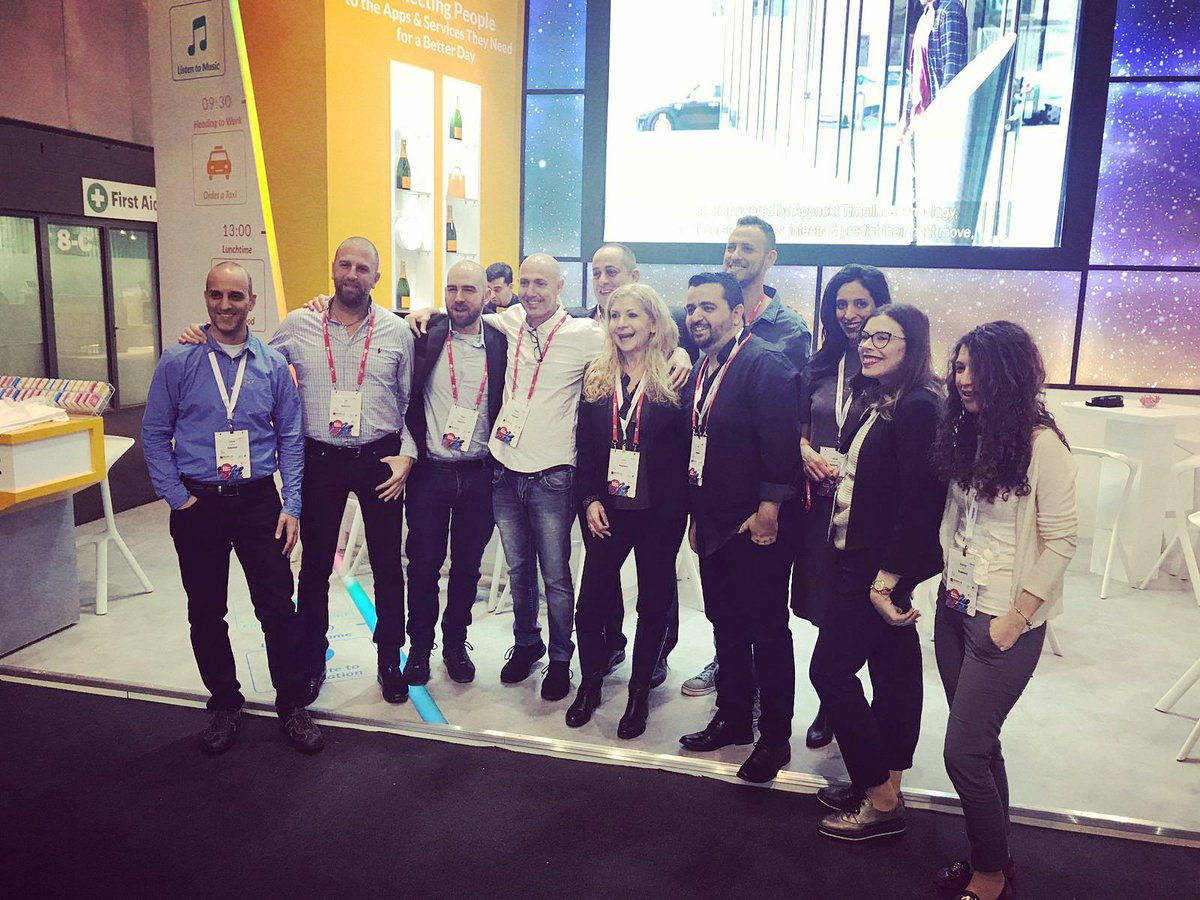 appnext_updates's tweet photo. #MWC18 is on! Join our dream team for a killer happy hour from 4:00-7:00 to hear about our new service-based monetization solution. See you at booth #E10, hall 8.1! #MWC2018 #MWC #servicebasedmonetization #appnext #thedreamteam https://t.co/TqTFIU2h6n