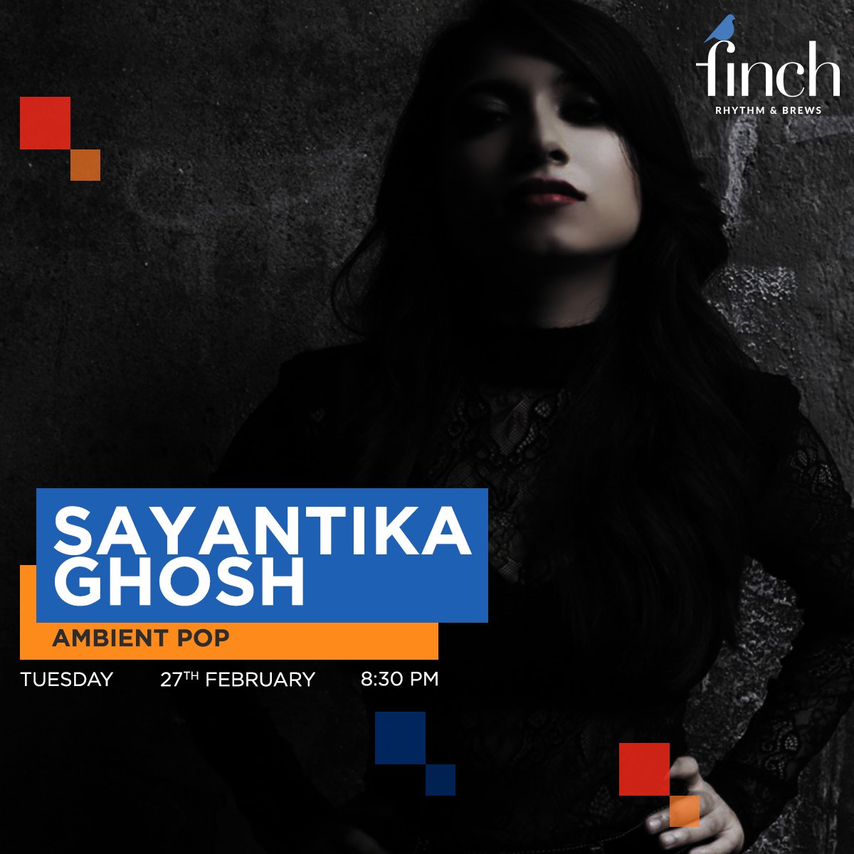 thefinchmumbai's tweet photo. Make your Tuesday sound better.
Witness #SayantikaGhosh dazzle the stage.
Time: 8:30 PM
Only at The Finch.
#LetsGoFinch
---------------------------
@furtados and @HarmanProIndia https://t.co/q9n373ptfH