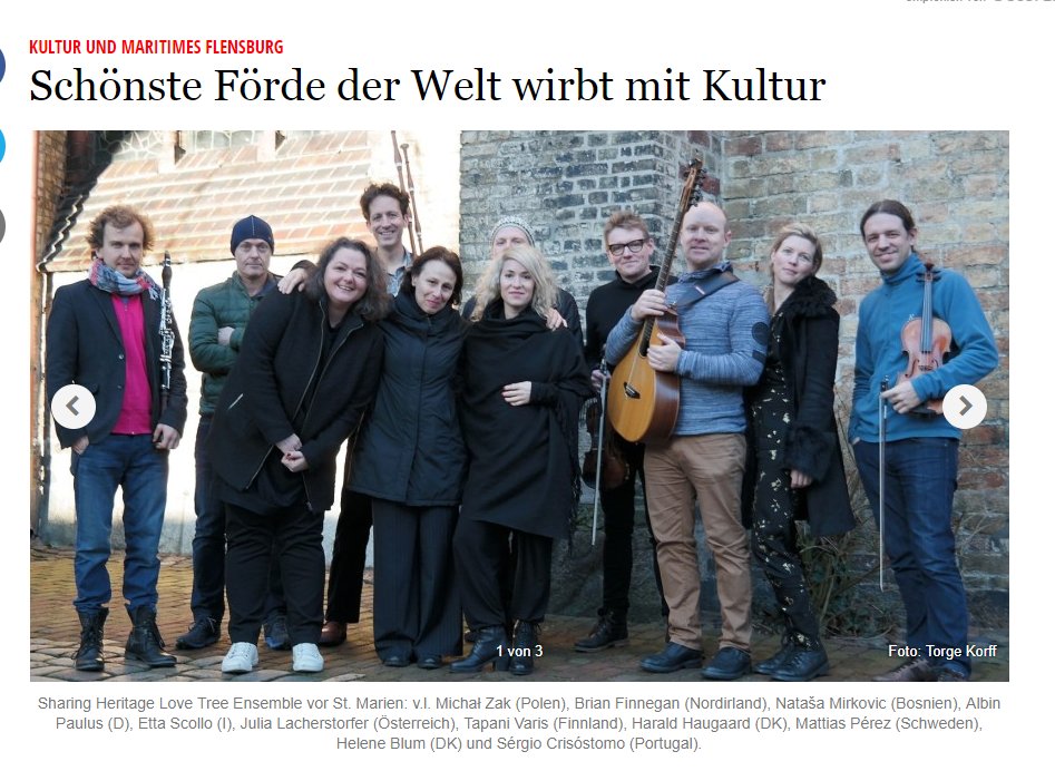 Kulturerbe_DNK's tweet photo. Die @shz_de freut sich so wie wir über das #SharingHeritage #LoveTreeEnsemble , am 28.04. gibt es ein großartiges Konzert beim #FolkBaltica Festival https://t.co/vZl7SveKiL #EuropeforCulture #Musicwasmyfirstlove #Folkmusic https://t.co/wyZEFGmvCk