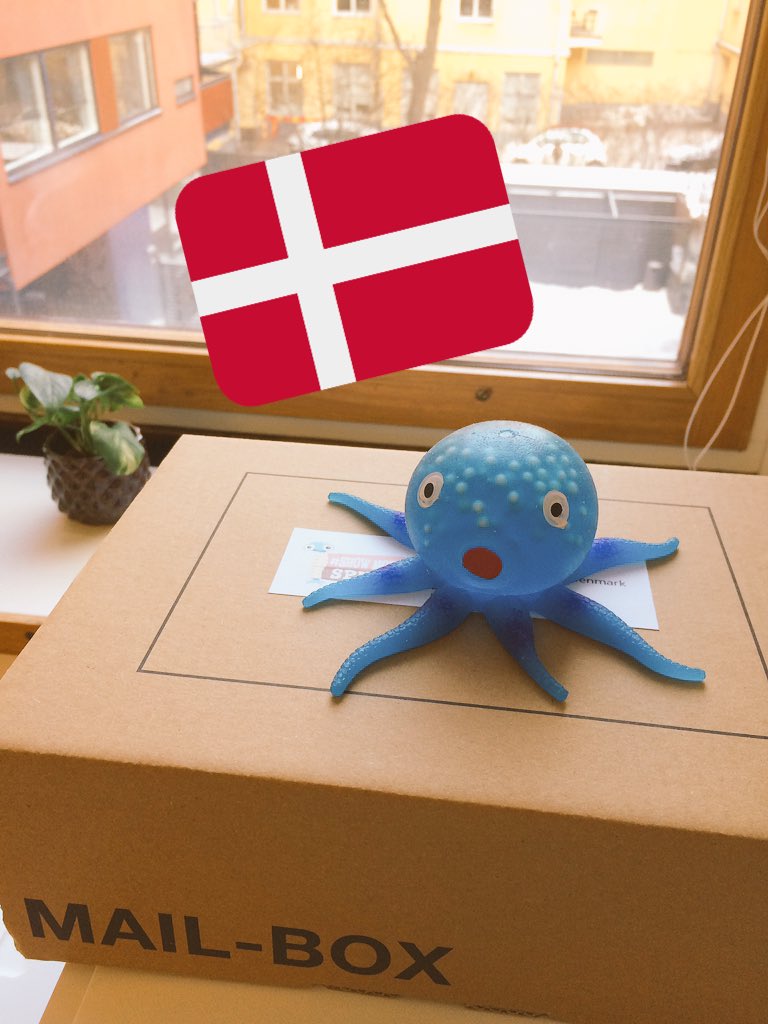 New day, new adventure. Squidgy is heading to Denmark next! #squidgyaroundtheworld #showmorespine