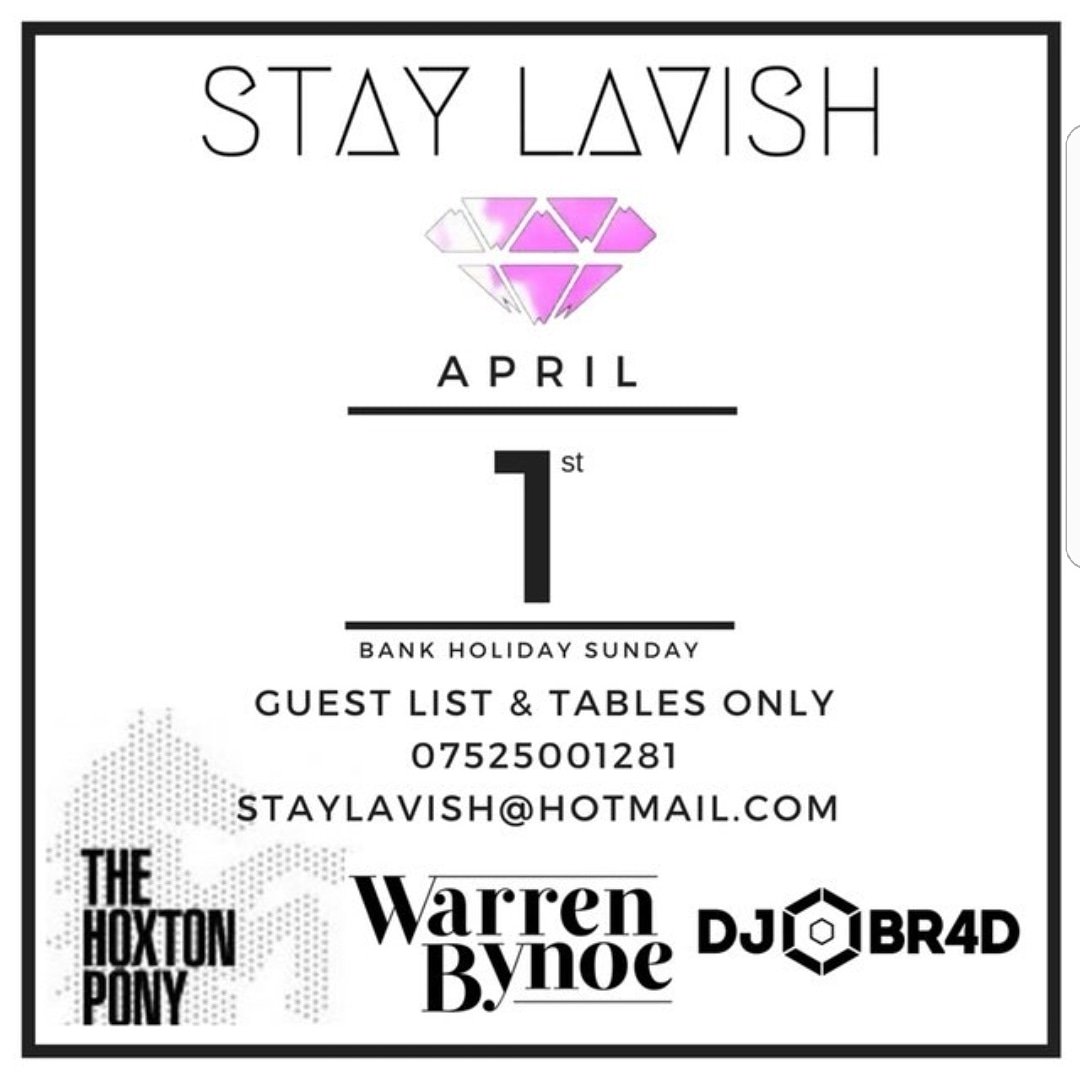 Sunday the 1st April <a href="/TheHoxtonPony/">The Hoxton Pony</a> I'll be playing for <a href="/staylavishuk/">staylavish</a> 🕺🔥🕺🔥