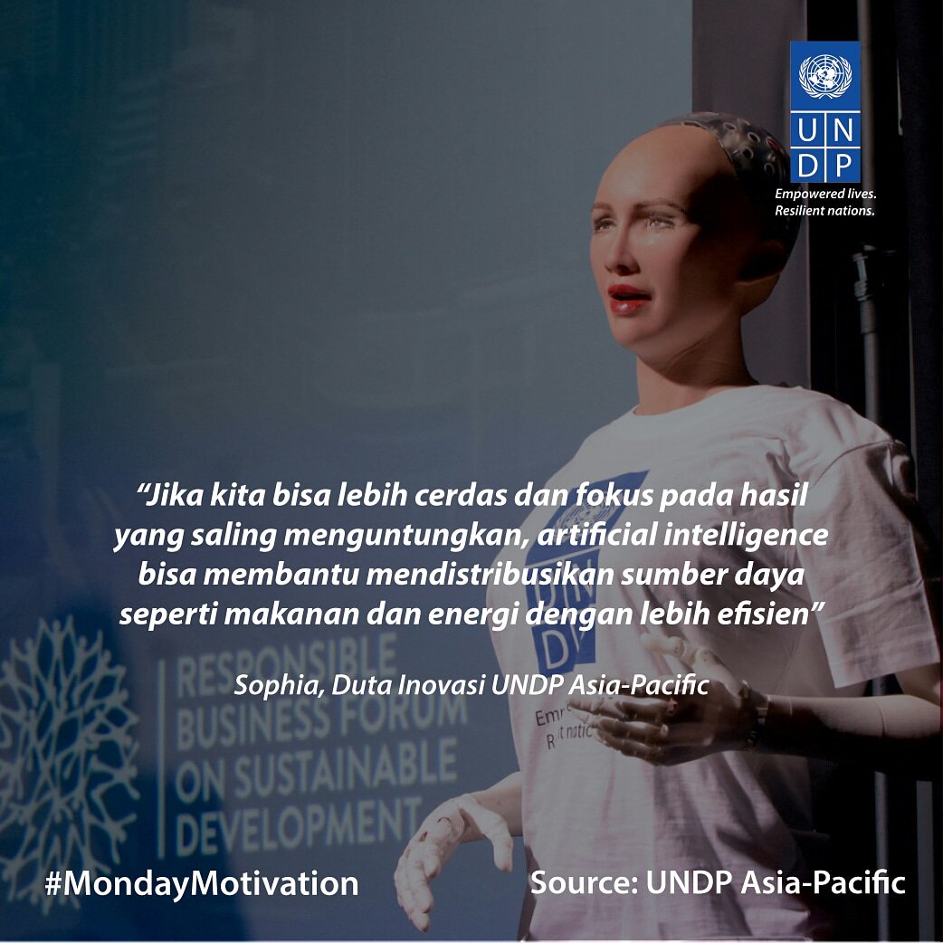 UNDPIndonesia's tweet image. #MondayMotivation Teknologi hadir untuk membantu aktivitas manusia dan membuat hidup menjadi lebih mudah, termasuk dalam mengatasi masalah pembangunan⠀
⠀
#Innov4Dev