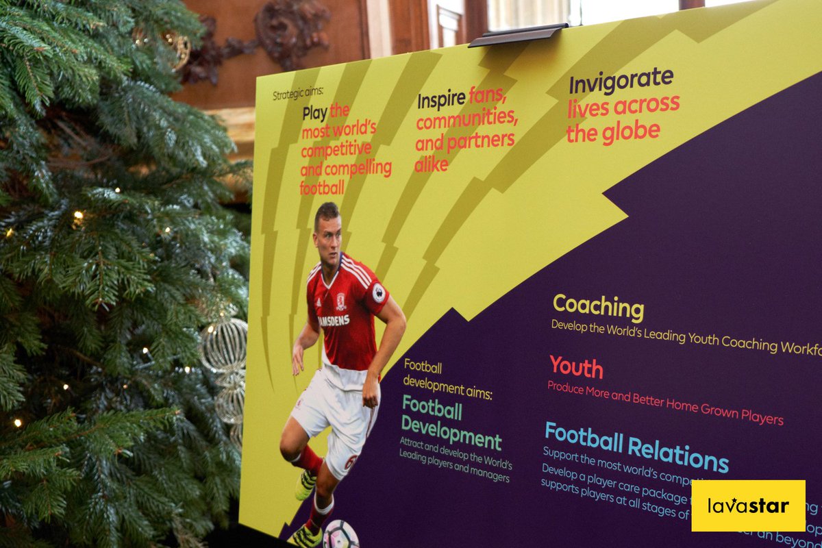 Printed foamex event boards for the Premier League by Lavastar