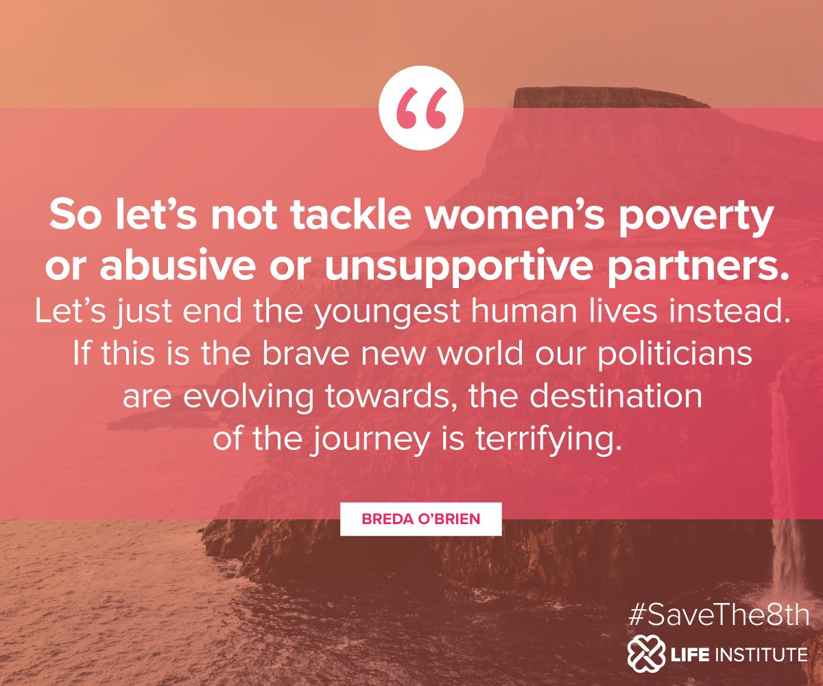 lifeinstitute's tweet photo. Abortion is a cop out for government and society who don't want to tackle the real issues. Babies can't fight back, they are an easy target and lets others off the hook, including the perpetrators and those who should be protecting the victims. Stand up for life #savethe8th https://t.co/QwgQIGmw45