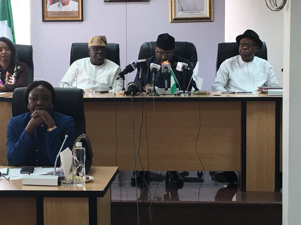 inecnigeria's tweet photo. Happening Now....
INEC Quarterly Consultative Meeting With Civil Society Organisations (CSOs)
Top on the agenda;
* Preparation for the 2019 General Elections 
* Update On Nationwide CVR
* Preparations for Ekiti and Osun States Governorship Elections. https://t.co/OWaNjBDj9w