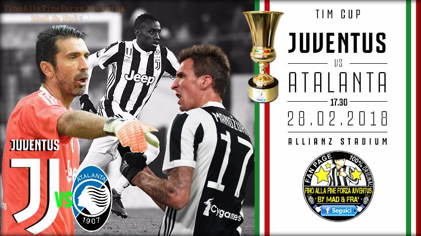 FraMad3's tweet photo. Ore 17:30 #mercoledì 28 #Febbraio #Juventus #Allianz #Stadium #JuveAta #semifinale #JuventusAtalanta #CoppaItalia #TimCup #JuveAtalanta #FinoAllaFine #ForzaJuve #Bianconeri https://t.co/uE3DV7ihsx