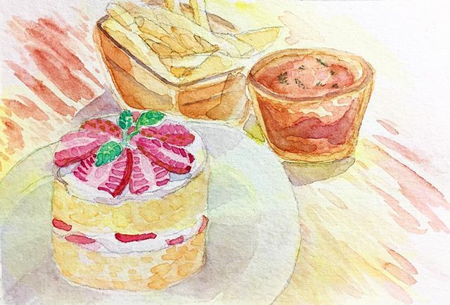しもしもが描いたイラスト 透明水彩食べ物編 Togetter しもしもが描いたイラスト 透明水彩食べ物編 Togetter