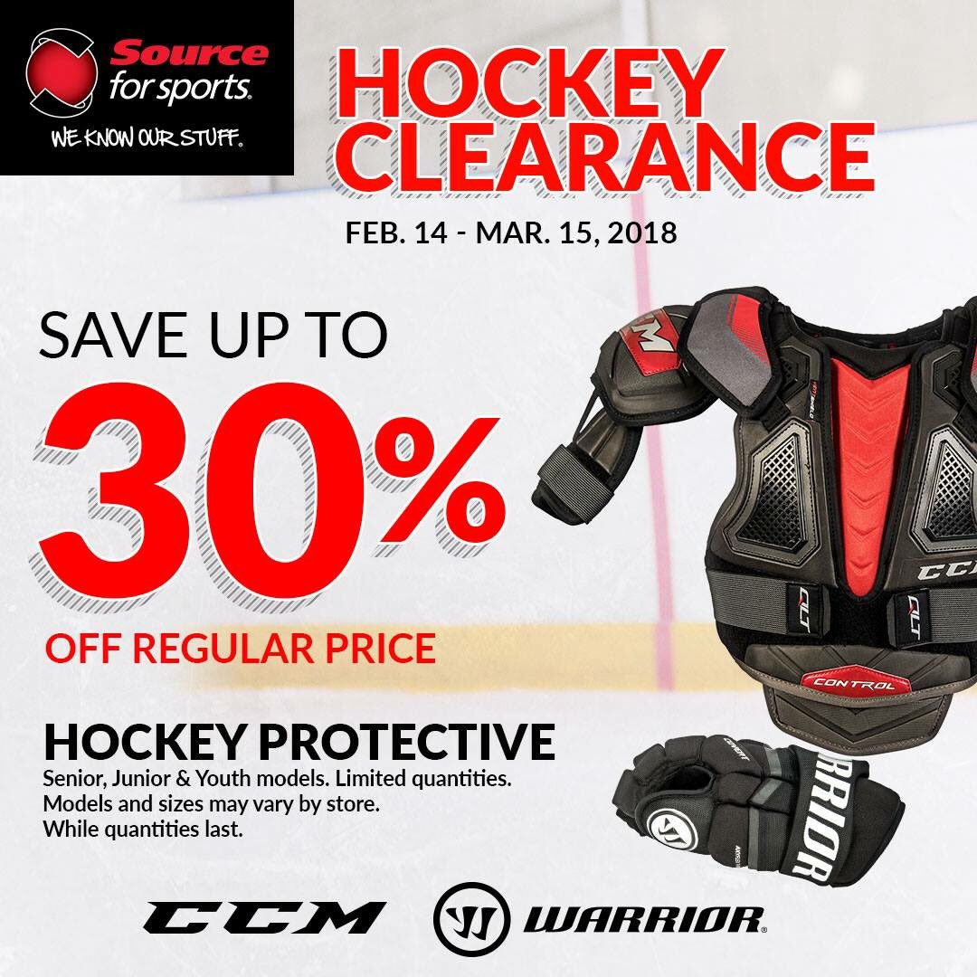 Save up to 30% off protective hockey gear during our Hockey Clearance Sale

Full details ➡ goo.gl/DRq3nb