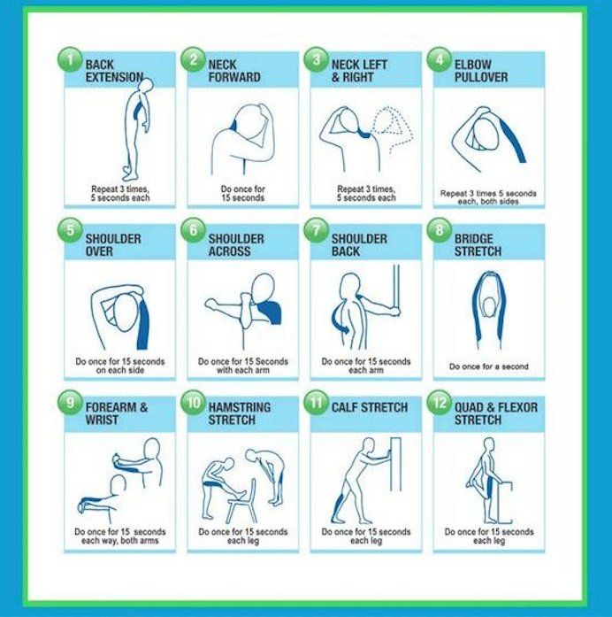 Bacrac On Twitter Here Are 12 Best Tips On Office Desk Stretches
