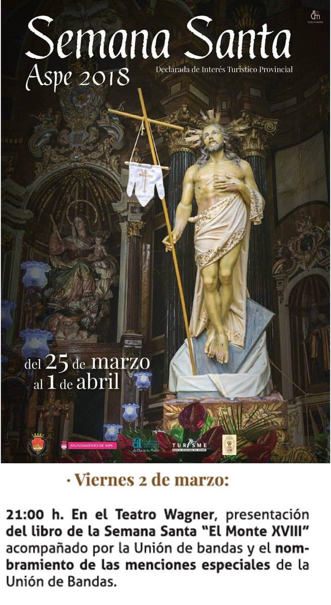 aytoaspe's tweet photo. Este viernes, 2 de marzo, a las 21.00 h,  la Junta Mayor de Cofradías y Hermandades de Aspe presenta ,en un marco incomparable, el Teatro Wagner de Aspe, una nueva edición de la revista "EL MONTE". 

INFO: https://t.co/P5Yee2OAHK https://t.co/QzaplyNMOa