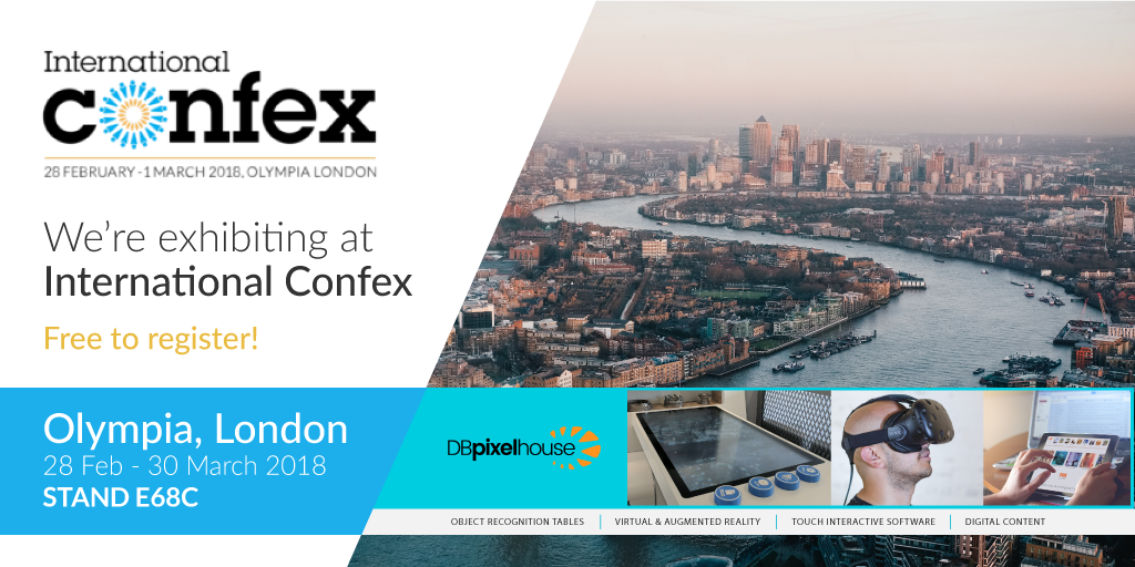 dbpixelhouseLTD's tweet photo. 2 days until @IntlConfex starts!! Come and chat to us to find out how you can use the latest tech at your next event! Stand no. E68C #myconfex #confex18 #eventtech https://t.co/TCOqlHNDaZ