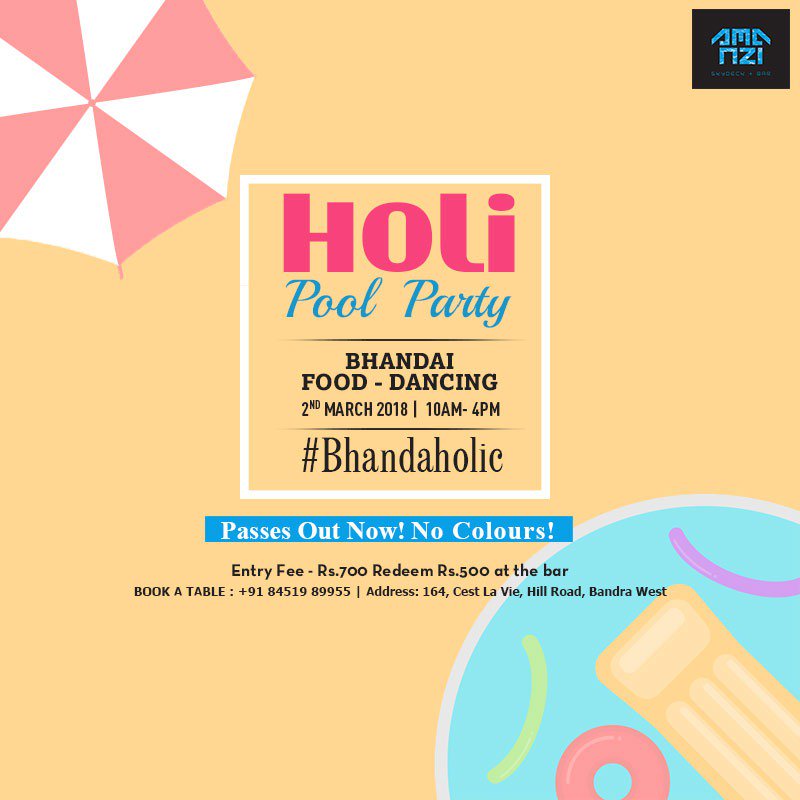 Are you ready to celebrate a color free Holi Pool Party and devour our very own creation - Bhandai?
Save the date - 2nd March, 10 AM to 4 PM.
.
.
.
#holiparty #poolparty #nocolours #colourfreeholi #bestpoolparties #poolpartiesinmumbai #bestholiparties #holibash #holicelebrations