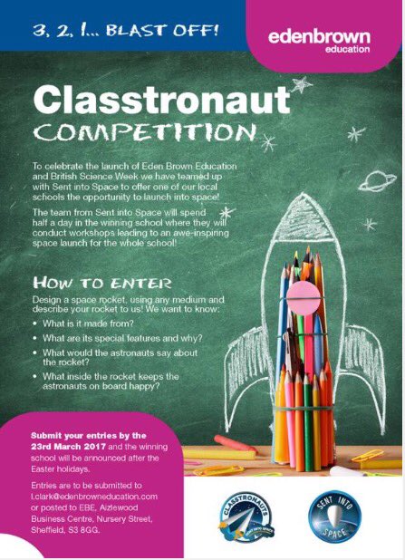 jennife59847113's tweet photo. Eden Brown Education's Classtronaut competition has arrived!!!! #bsw18 #BritishScienceWeek #Sentintospace https://t.co/BNgSQo18eV