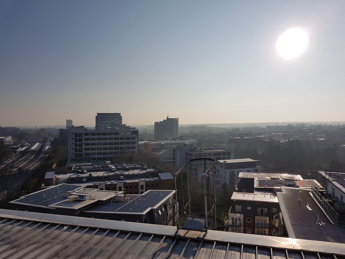 A fantastic view over sunny Basingstoke on Friday during a planned maintenance survey at a development of nearly 500 flats and houses thamesvalleysurveying.co.uk