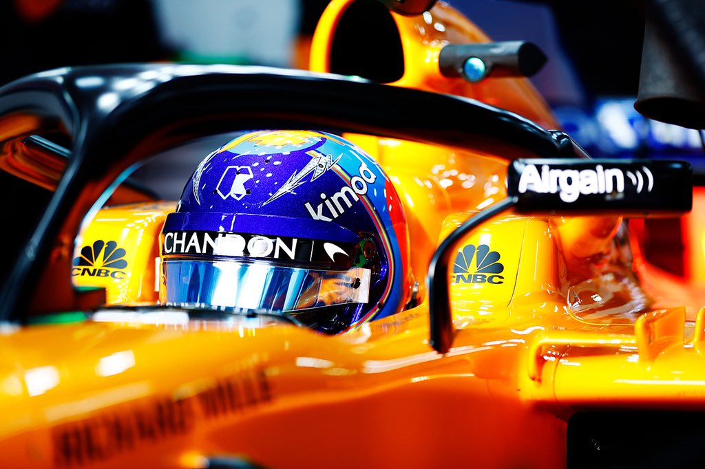 Fernando in the cockpit of the MCL33