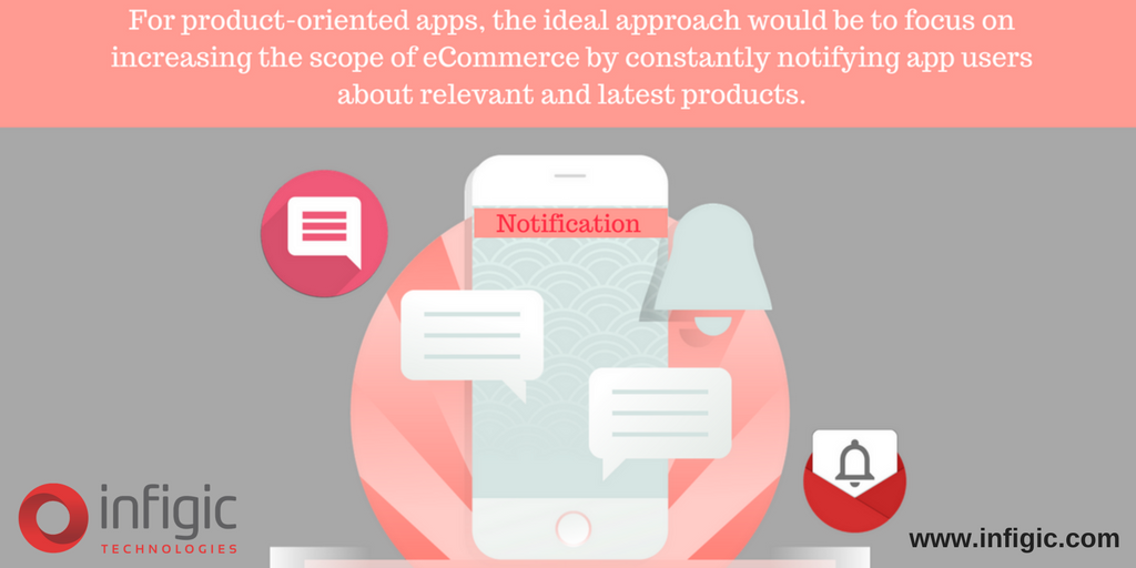 infigictech's tweet photo. For product-oriented apps, the ideal approach would be to focus on increasing the scope of eCommerce by constantly notifying app users about relevant and latest products.
#Appnotification #productnotification #ecommerce #ecommerceapp https://t.co/AOSe9UIbEb