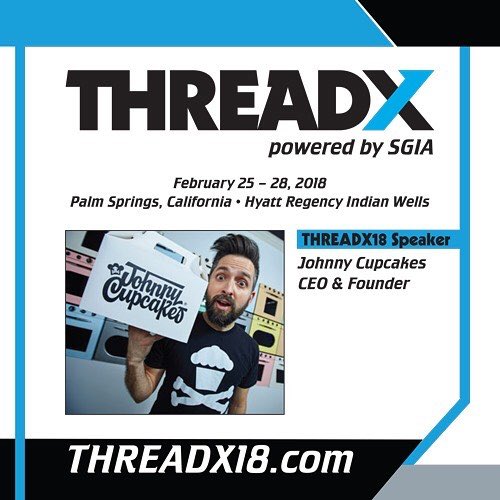 JohnnyCupcakes's tweet image. Heading west to give a keynote talk in #PalmSprings for #THREADX by @SGIA_Community!
My presentation is tomorrow (Tues) at 3:30pm. Looking forward to meeting everyone!
More info: Threadx18.com