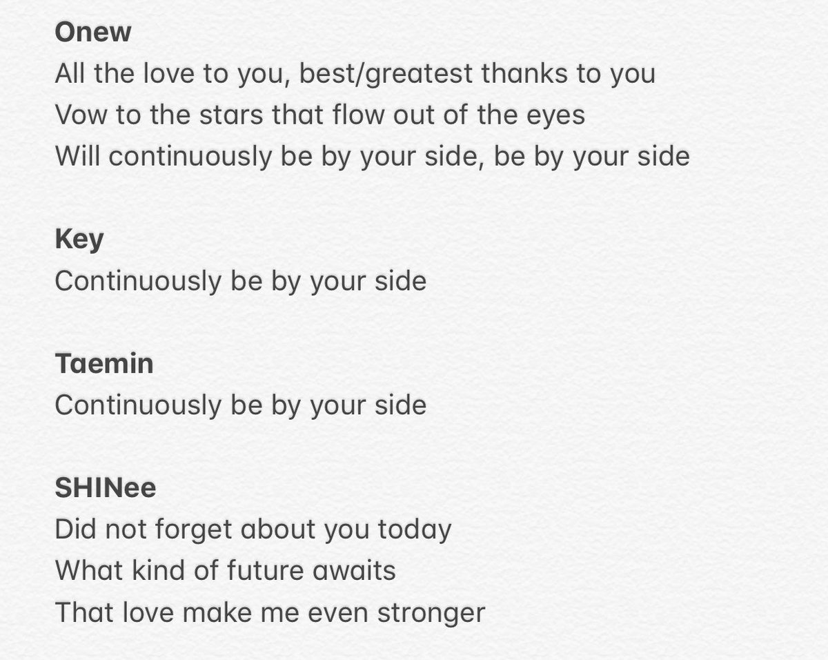 Xyon The Lyrics Of This Song Speaks Through Our Hearts We Will Keep Our Promise We Will Always Have Our Shinee Five In Out Hearts No Matter What Happens