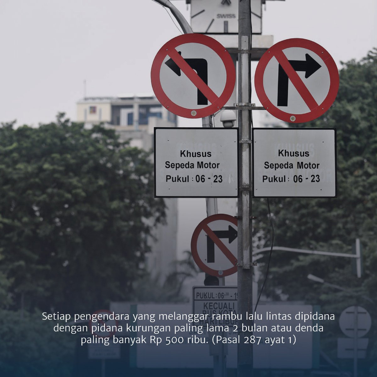 premyid's tweet photo. Setiap pengendara yang melanggar rambu lalu lintas dipidana dengan pidana kurungan paling lama 2 bulan atau denda paling banyak Rp 500 ribu #SelamatdiJalan https://t.co/boiUU9iNpa