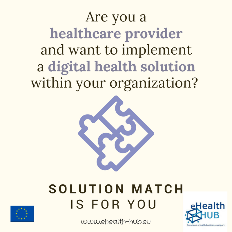 EU_eHealth_Hub's tweet photo. Already heard about #SolutionMatch? New #eHealth HUB free and personalized service for #healthcare providers interested in implementing a #digitalhealth solution. Want to try? Contact us and let's build together your Solution Match ⬇️https://t.co/gnmk1Xz6ig https://t.co/bh9IYtiC1g