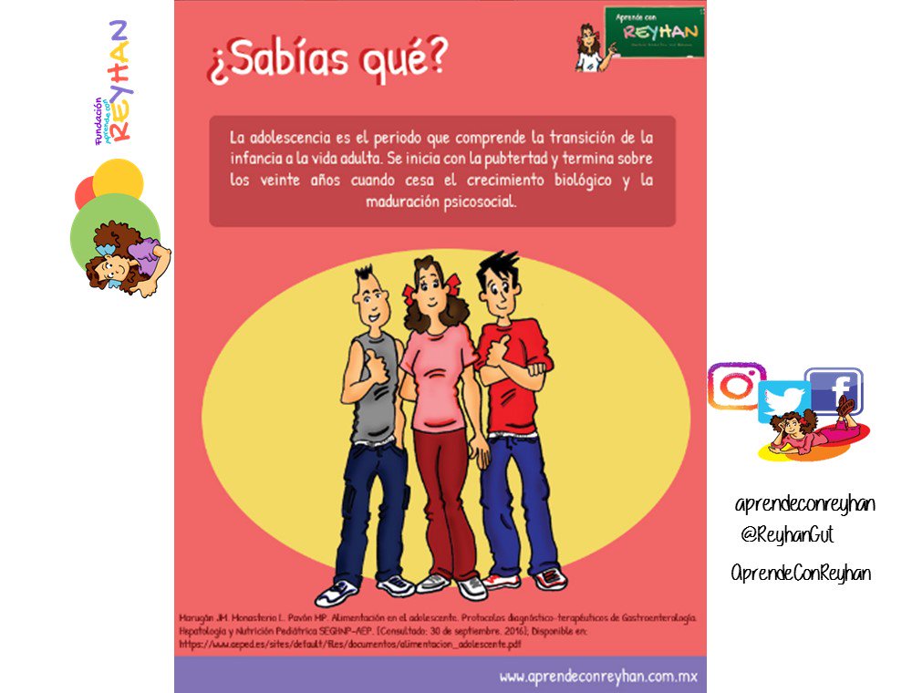 #SabiasQue #adolescencia #AprendeConReyhan No olvides visitar aprendeconreyhan.com.mx #FelizLunes