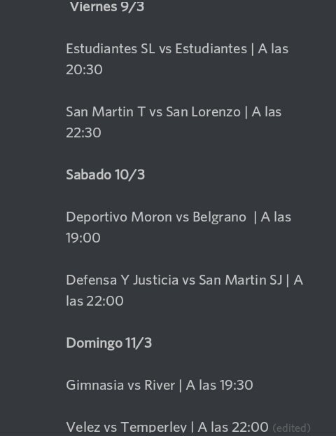 Fechas de la Liga!