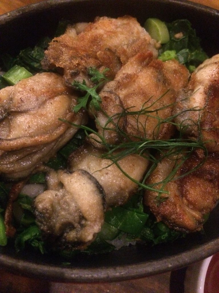 カキ菜のビストロ飯 美味い！

#大衆ビストロ煮汁
#五反田