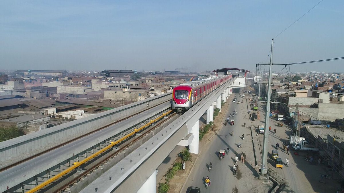 CMShehbaz's tweet photo. Successful trail run of orange line metro train today in Lahore... Allah be praised! https://t.co/nOGAdkRbAU
