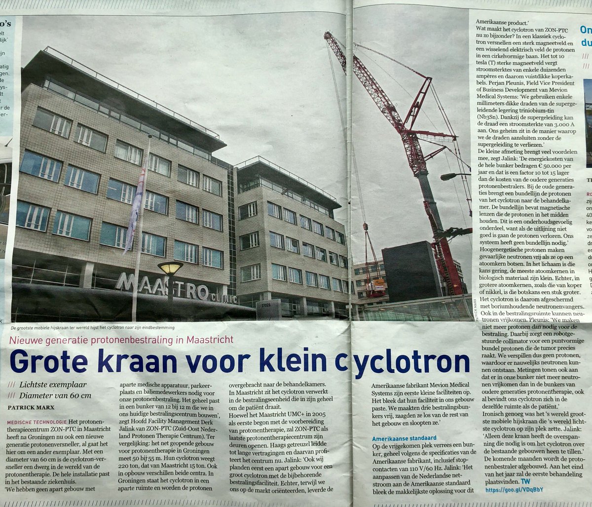 Mooi stuk in TW4 over nieuwe generatie <a href="/MevionMedical/">Mevion Medical</a> cyclotron plaatsing in <a href="/MAASTROclinic/">MAASTRO clinic</a> voor ZON-PTC.
