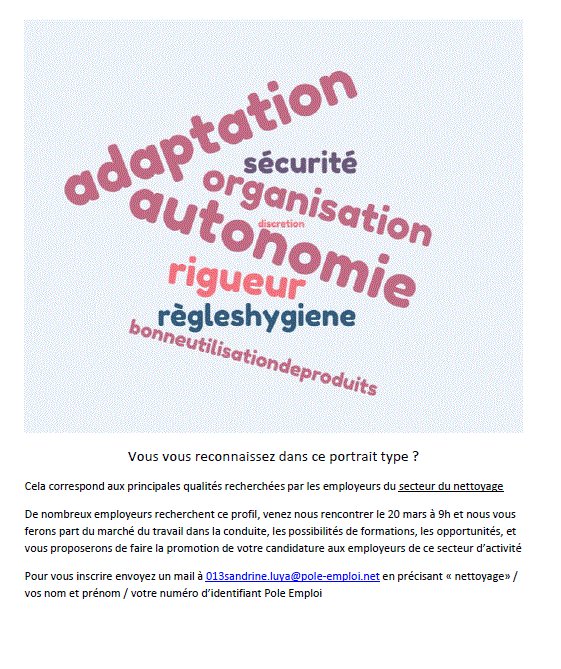 Rencontres "portraits types" du mois de mars au #poleemploi Roche Sud autour des #competences et qualités pro attendues dans les secteurs du #textile , #conduite et #nettoyage