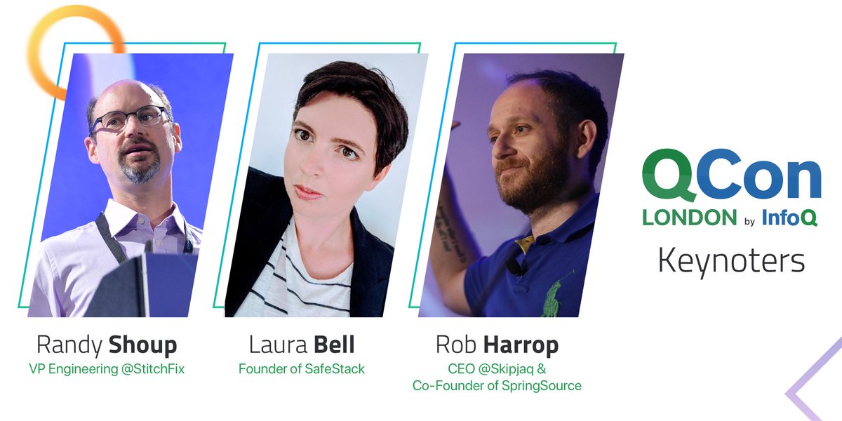 qconlondon's tweet photo. Wondering who are the morning keynote speakers @qconlondon? Join CEO @Skipjaq &amp; Co-Founder of #SpringSource @robertharrop, Founder of @SafeStack Laura Bell and VP Engineering @StitchFix @randyshoup https://t.co/Y4xRLPk75x https://t.co/zcIGanAjLB