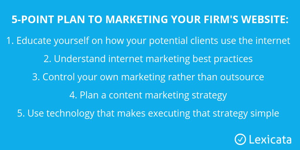 Lexicata's tweet photo. Learn how our 5-point plan is going to save you time, money, and stress when it comes to marketing your firm: https://t.co/tRx9VLh3JN https://t.co/AV0nV7dIvR