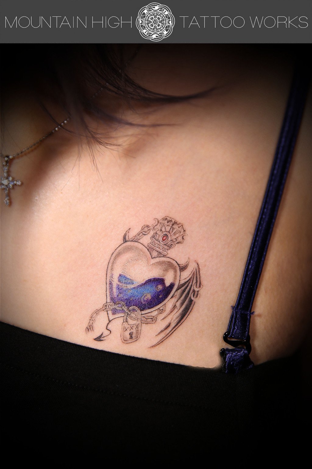 札幌のタトゥースタジオ Mountain High Tattoo Works ハートと羽根 錠前 王冠 ダイヤのタトゥー T Co I0dfbyab1i T Co Cmkcgl94ei Twitter