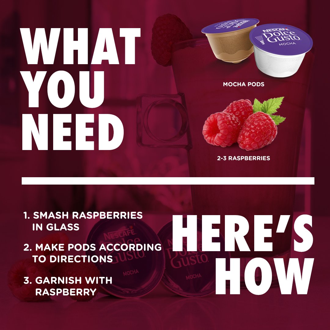 Enjoy this cozy Raspberry #Mocha recipe in the comfort of your own home ☕️