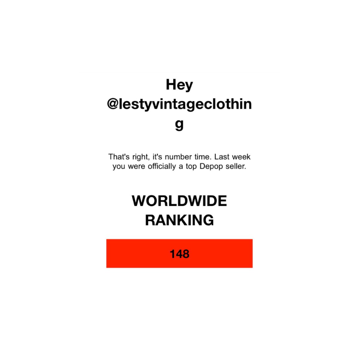 LestyVintage's tweet photo. •WORLDWIDE TOP SELLER•
•Thank you for helping us reach a new high. As we continue to grow our shop we currently sit at 148 in the worldwide rankings out of over 8,000,000 users and growing!
•Headto https://t.co/6c3gblSsPQ to check out our new stock (updated daily) 💜✌🏼 https://t.co/3zNllURQsN