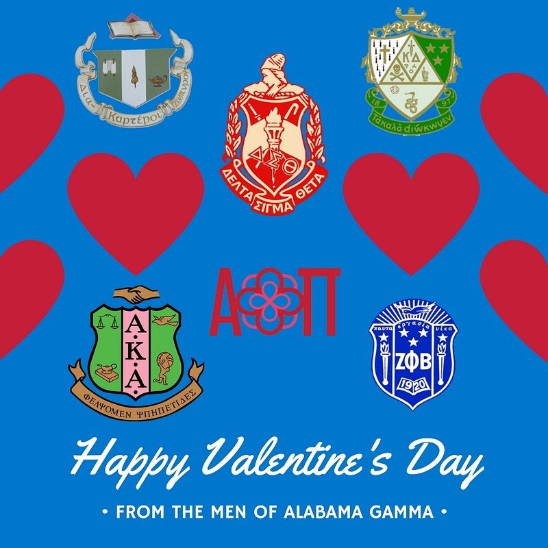 Happy Valentine's Day to our Panhellenic ladies and NPHC sorors!