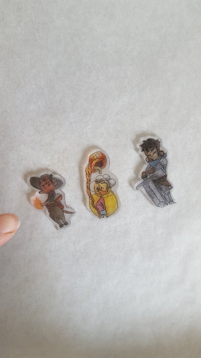 SO I've been a little in-active and that is 100% because I got sucked into this shrinky dink project for my dnd group and honestly?? LIKE LOOK AT THEM I LOVE? 