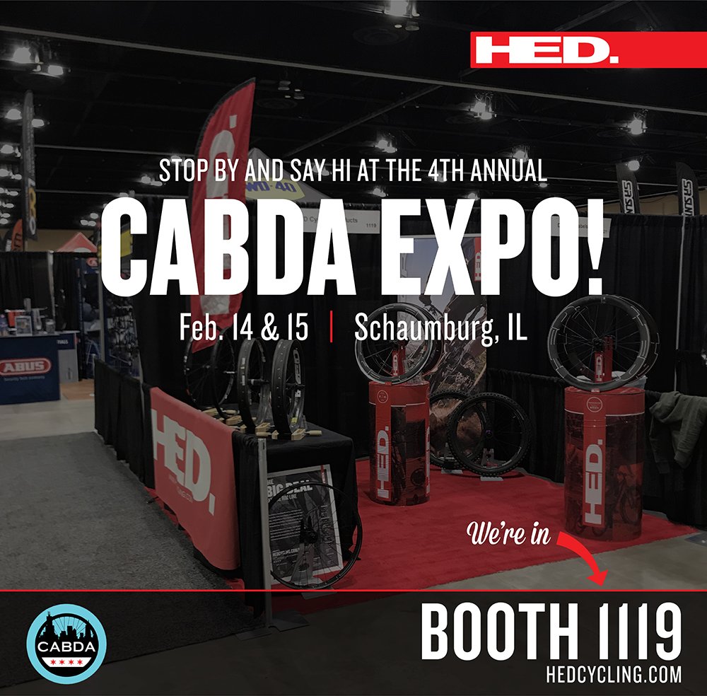 We're at the 4th Annual @CABDAExpo today and tomorrow in Schaumburg, IL. Swing by booth 1119, say hi to Paul and check out all the latest Hed gear!