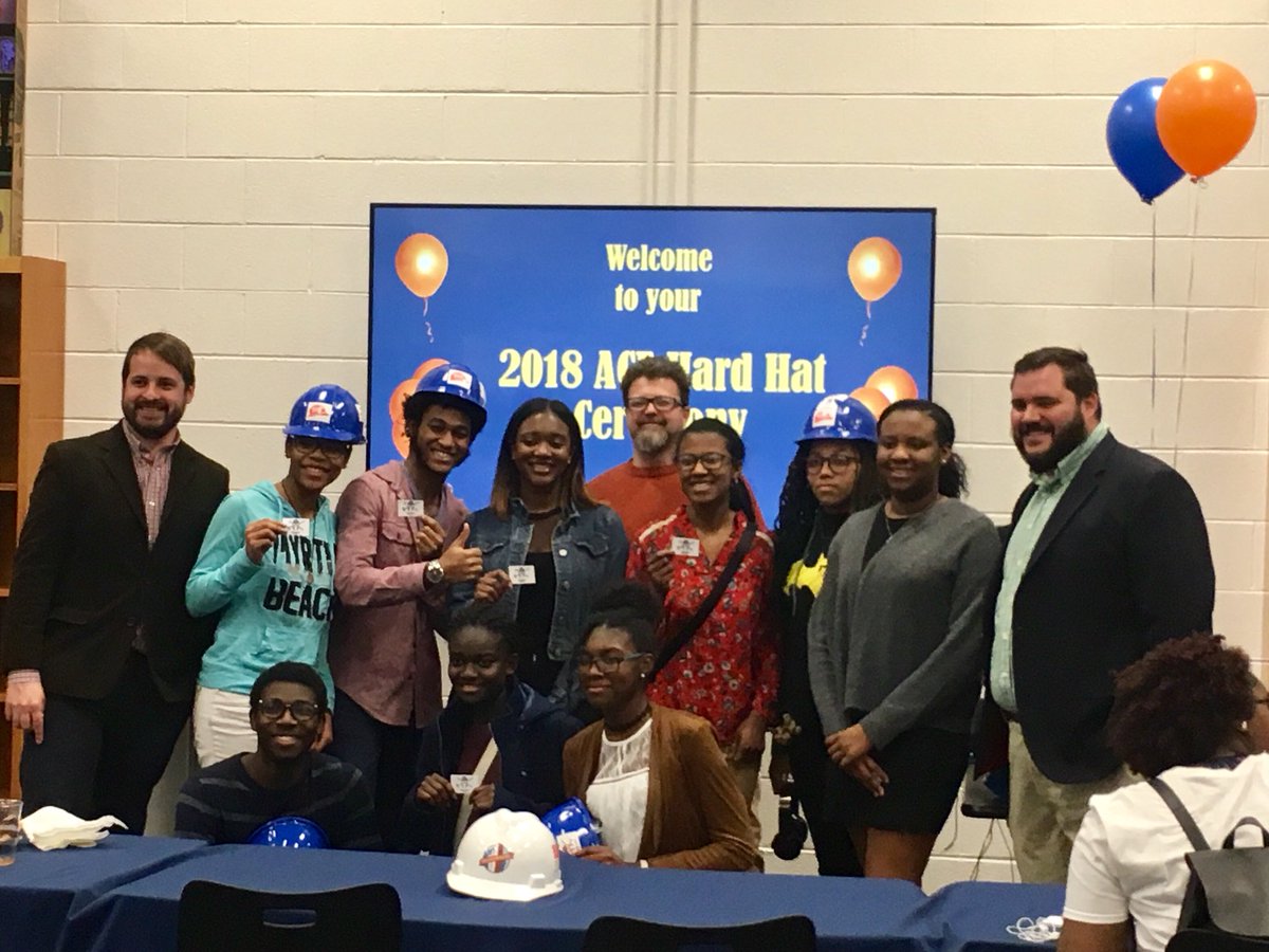 ACEMentorATL's tweet photo. ACE North Springs kicks off with a #HardHat induction ceremony &amp; celebration. Love this enthusiasm for the #SkilledTrades!
#ACErocksATL https://t.co/rd8pS4UZBE