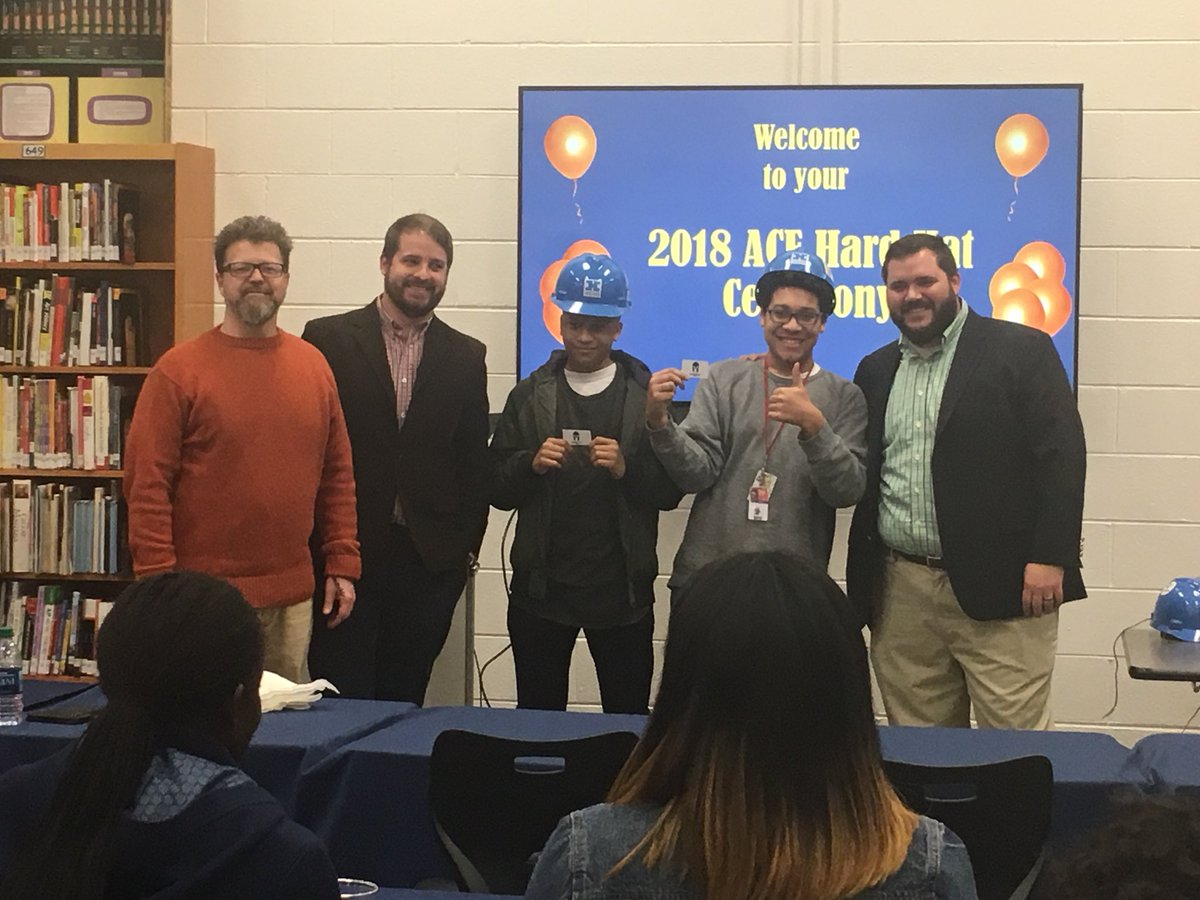 ACEMentorATL's tweet photo. ACE North Springs kicks off with a #HardHat induction ceremony &amp; celebration. Love this enthusiasm for the #SkilledTrades!
#ACErocksATL https://t.co/rd8pS4UZBE