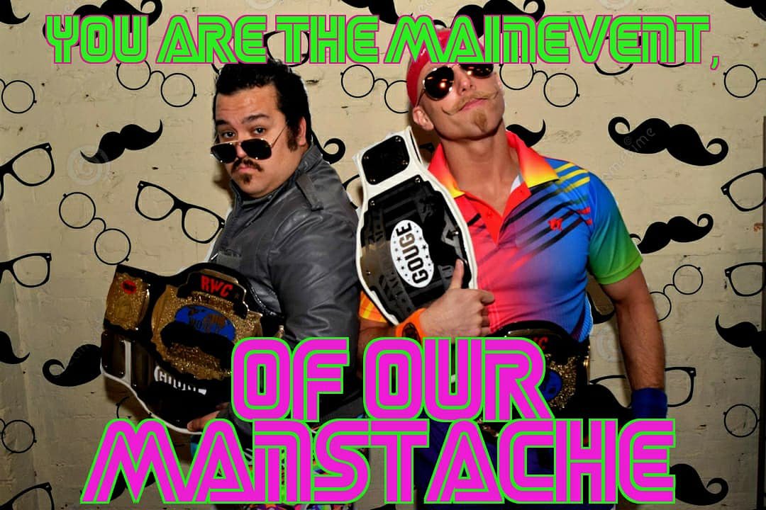 MANstacheTag's tweet photo. Happy Valentine's day MAINeventers! Especially the ladies 😘

Why not give your Valentine a gift from @collarxelbow.

https://t.co/n6cN1tUEQ9
Promo Code: MANSTACHE

#ValentinesDay #PingPongMaster #WaylonMaze #ElSancho #JuanJeremi #MANstacheMAINevent #Wrestling  #CollarXElbow https://t.co/PlW40t3cNZ