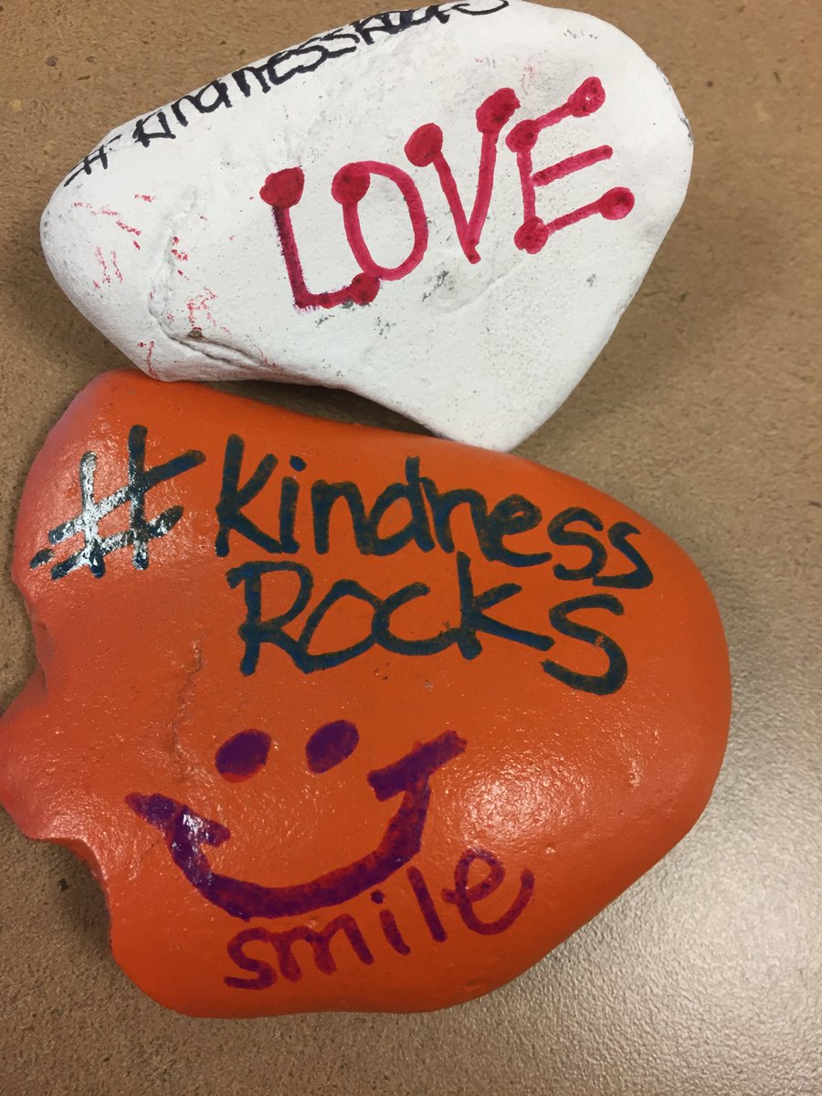 SeguinStuCo's tweet photo. Stop by the StuCo and No Place for Hate table during lunch Thursday to paint your own #KindnessRock #BeYOUtfiulweek https://t.co/8UQVVqlgJ1