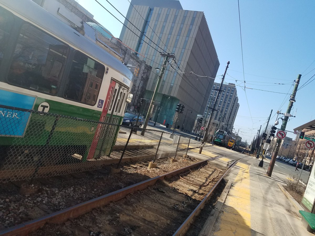 AlexanderNeary's tweet photo. @MBTA B trains don't come often, but when they do it's three in a row https://t.co/vTkmUJymTr