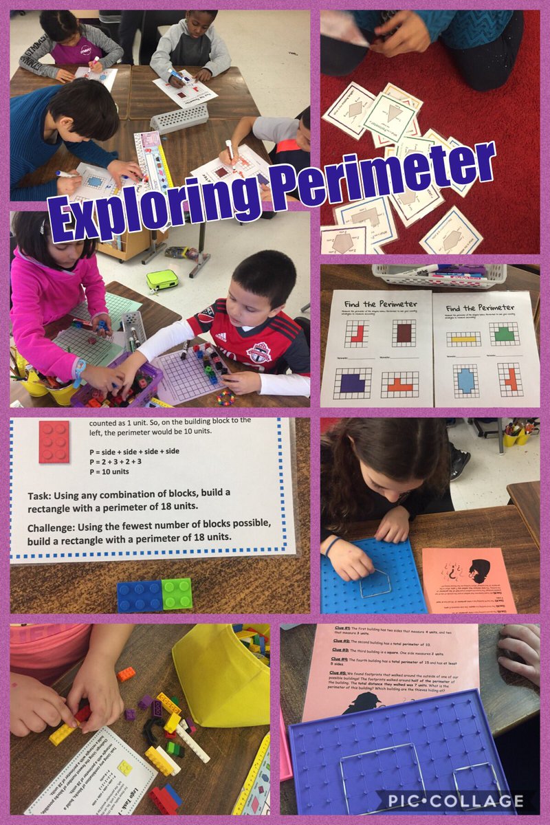 MrsPellicori's tweet image. Students worked through different perimeter tasks to reinforce concepts taught in class! #engaged #handson #grade3fun