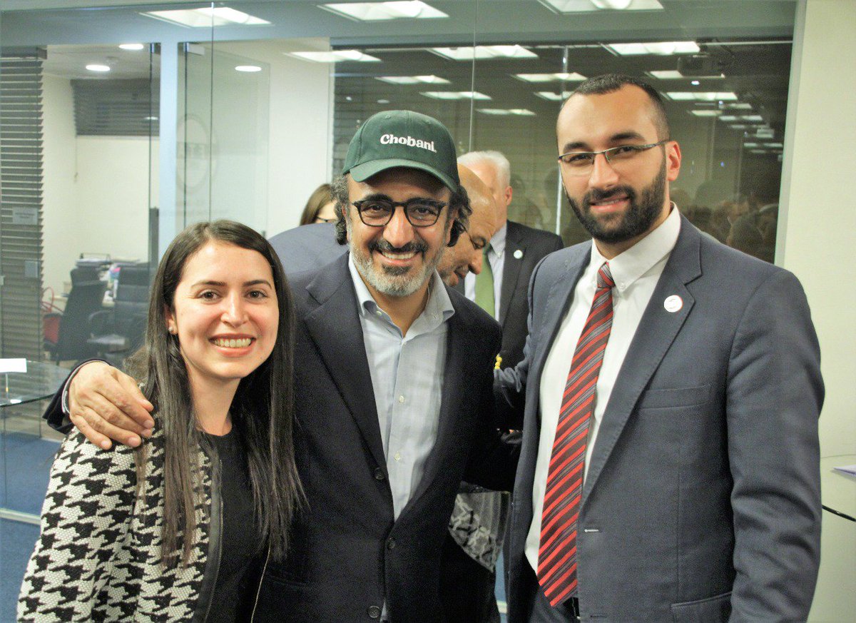 ShebliM's tweet photo. Pleased to meet Hamdi Ulukaya today. The founder and CEO of TENT Foundation and Chobani @hamdiulukaya #Amman #Jordan https://t.co/KSlQABzpjV